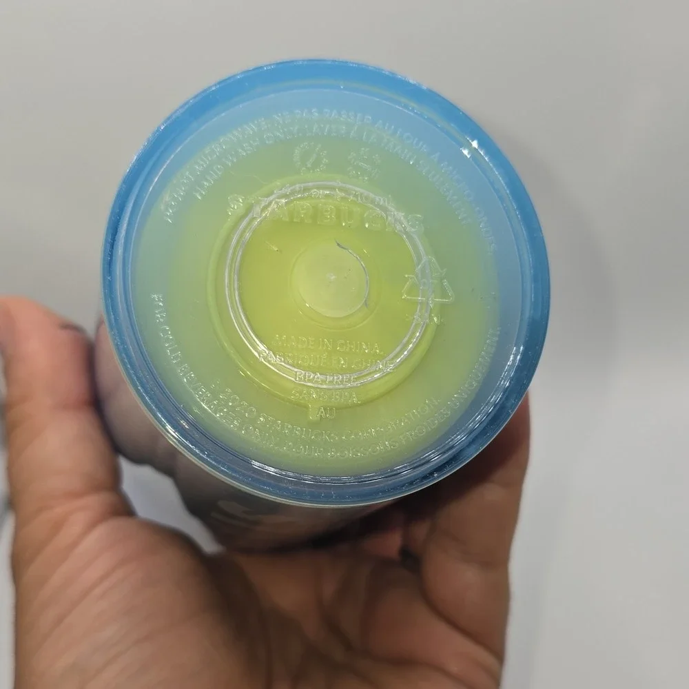 Starbucks 2022 Multicolor Advertising Cup Blue Yellow Pink Straw Coffee‎ & Tea
